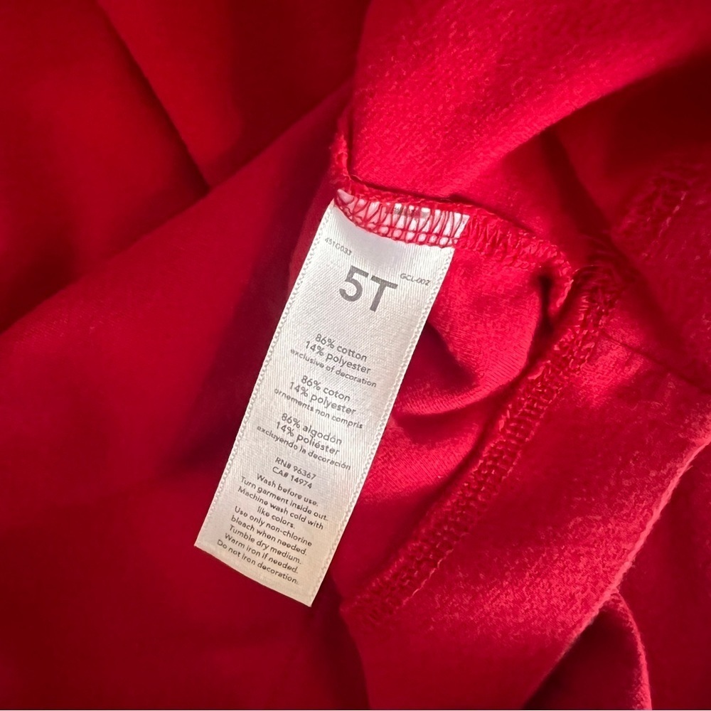 OshKosh Sparkle Ponte Dress, Red SZ 5T - Picture 5 of 6